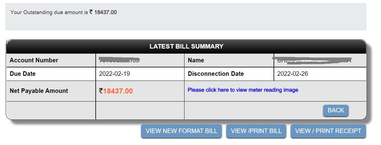 up bijli bill details check