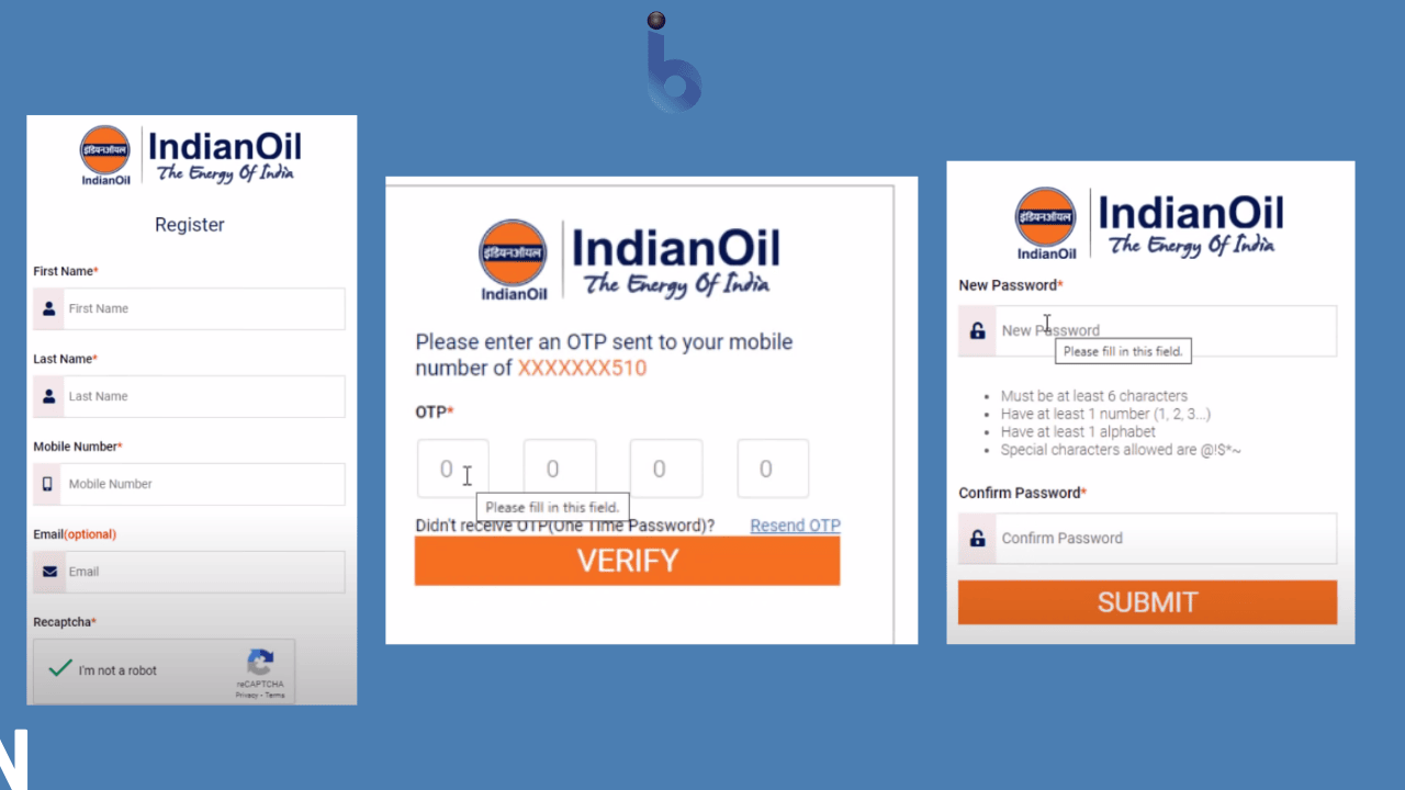 indane gas account registration