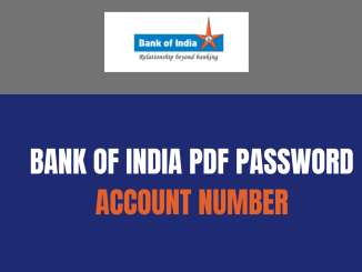 BOI Bank Statement PDF Password