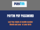 Paytm Statement PDF Password