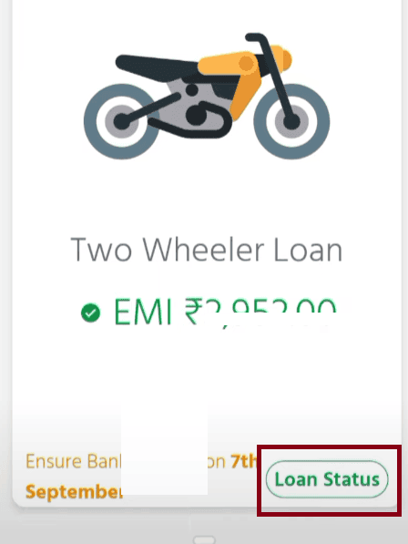 loan status hero bike